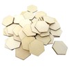 Honbay 50PCS 50mm/2Inch Hexagon Blank Unfinished Wood Slices for DIY