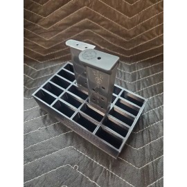 Handmade 20 slot 1911 mag holder magazine storage 45 auto acp rack safe shelf black