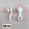 Curtain Glider Hooks White Plastic Curtain Hook, Pack of 50