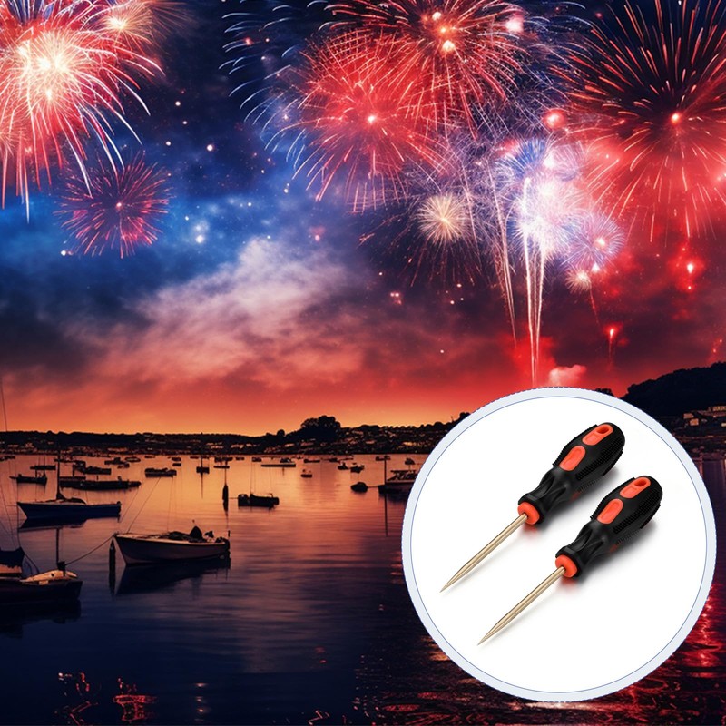 Otoolling 2 Pcs Non Sparking Fireworks Saftey Aluminum Bronze Awl