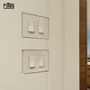 Fittes Flush Drywall Receptacle Mount [Lite]- 2 Gang Cotton White