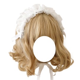 TTYAO REII Lolita Accessories Lace Lolita Headband Girls Hair Accessories Lolita Maid Headdress for Cosplay Party (White)