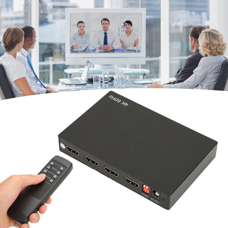 HD Multimedia Interface Switch 4K 4 in 2 Out 3.5mm