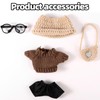 Lyreh 5-Piece Clothes Accessories for Dolls, Brown Yarn Doll Outfits