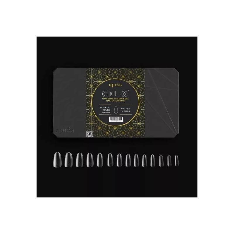 Apres Gel-X Sculpted Round Medium 600pcs 14 sizes