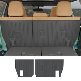 Rongtaod 7 Seater Kick Mats Compatible with 2024 2025 Lexus TX350 TX500h TX550h+ Cargo Mat Cargo Liner Trunk Liner Trunk Mat Back Seat Cover Protector Lexus TX Accessories (2nd Row Backrest Mats)