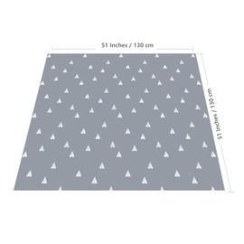 Alfombrilla de piso para silla alta, alfombrilla para debajo de la silla alta/artes/manualidades, tapete impermeable para derrames antideslizante, alfombrilla lavable y mantel, Gris oscuro