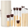 11 PCS Set de Brochas para Maquillaje Bambu