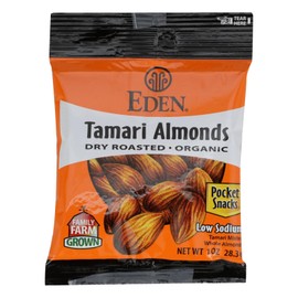 Eden Foods Organic Dry Roasted Tamari Almonds, 1 Ounce - 12 per case.12