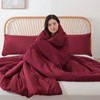 ROSGONIA King Size Comforter Set Dark Red,3pcs King Comforter Set(1