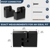 Gyykzz 1 Pack Black Vertical Pivot Connector for Stainless Steel