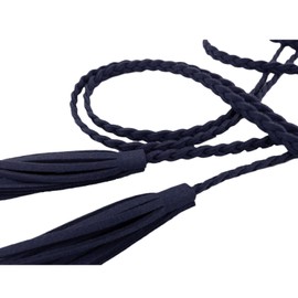 Nanxson Women's Waist Belt Woven Tassels Chain Belt Skinny Belt for Skirt Dress PDW0042 (navy)