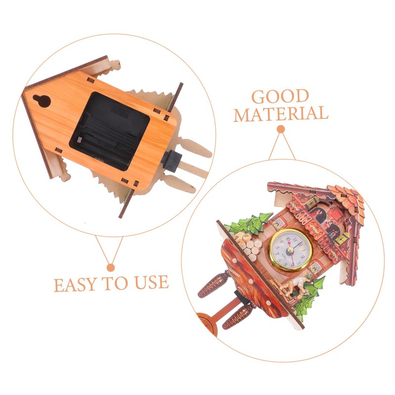 Alipis Wooden Wall Clock Classic Cuckoo Clock Silent Sweep for