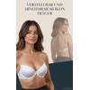 Vivisence Eve 1012 Women’s Push-Up Bra, Transparent Backless Removable Patternless