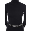 collezione alessandro Ella Chain Belt with Rectangular Parts, Antique silver,