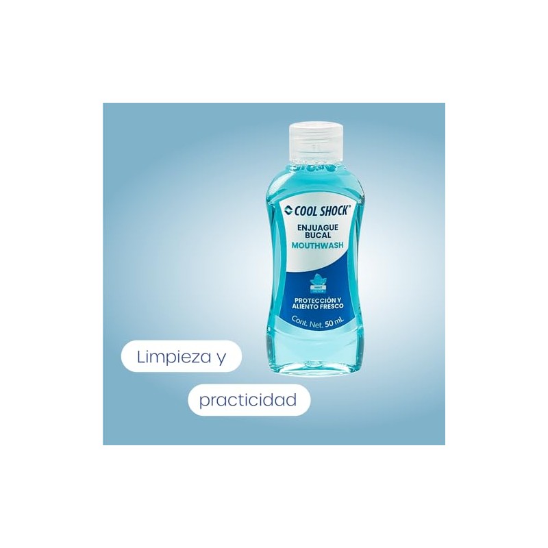 Cool Shock | Enjuague bucal 50 ml sabor menta. Protección