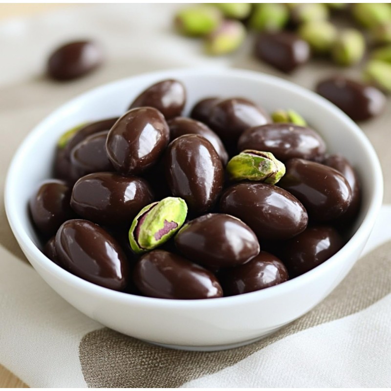 MM Dark Chocolate Covered Pistachios, 22 Ounces, Resealable Bag