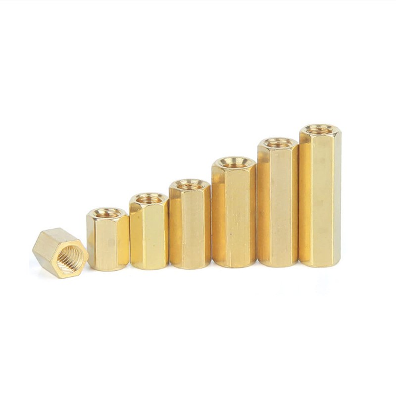 MACHSWON 50 PCS Hexagonal Internal Thread Two-Way Copper Column M3*24mm