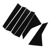 6PCS Car Window Trim Bright Black Lightweight Smooth Surface Window