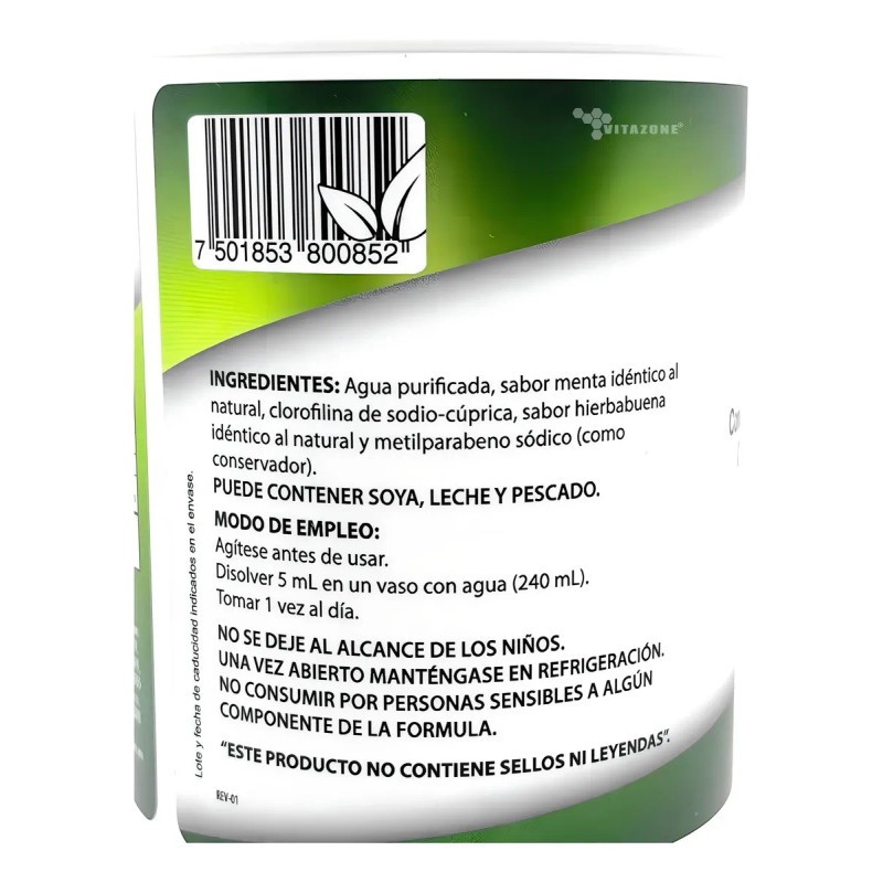 Clorofila Líquida 500 Ml Sabor Menta Natural Health