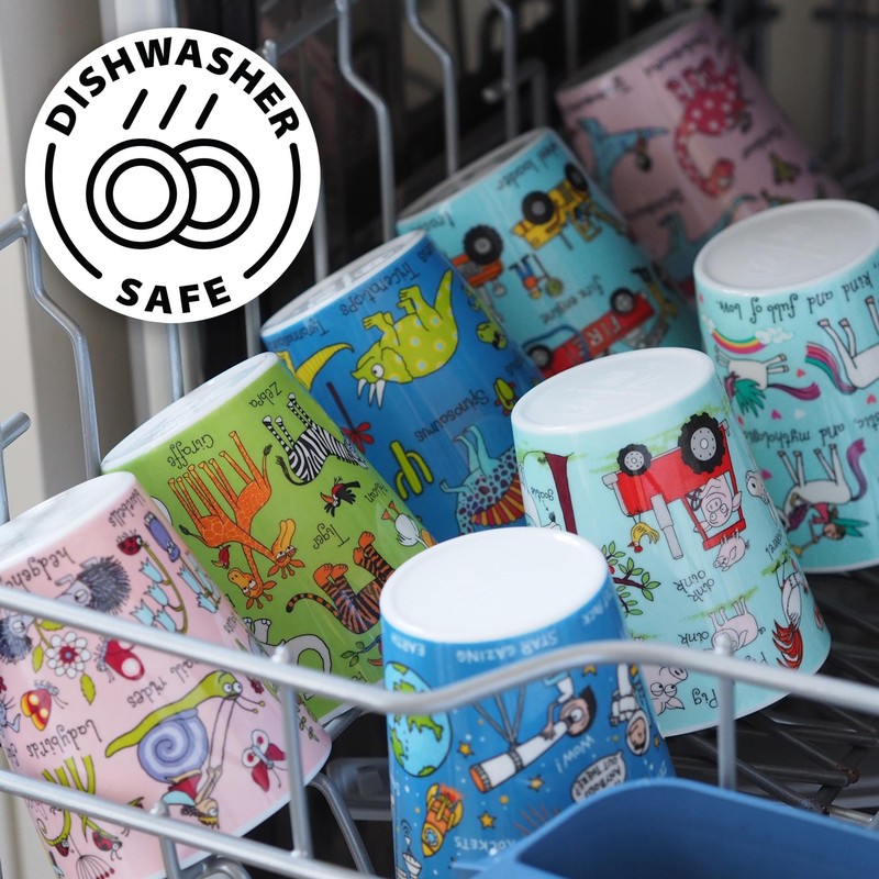 Tyrrell Katz Kids Dinosaurs Printed Beaker in Blue - Dishwasher