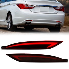 VGETTING Rear Bumper Reflector Lights For Hyundai Sonata 2011 2012 2013 2014 Tail light Brake Light For Sonata 8th Replacement LED Rear Lamp with Turn Signal Light