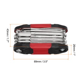 sourcing map Bike Repair Multitool, 16 in 1 Multi-Function Portable Bicycle Mechanic Repair Set Cycling Maintenance Tool Kit for Bicycle Mountain Bike and Road Bike, Red