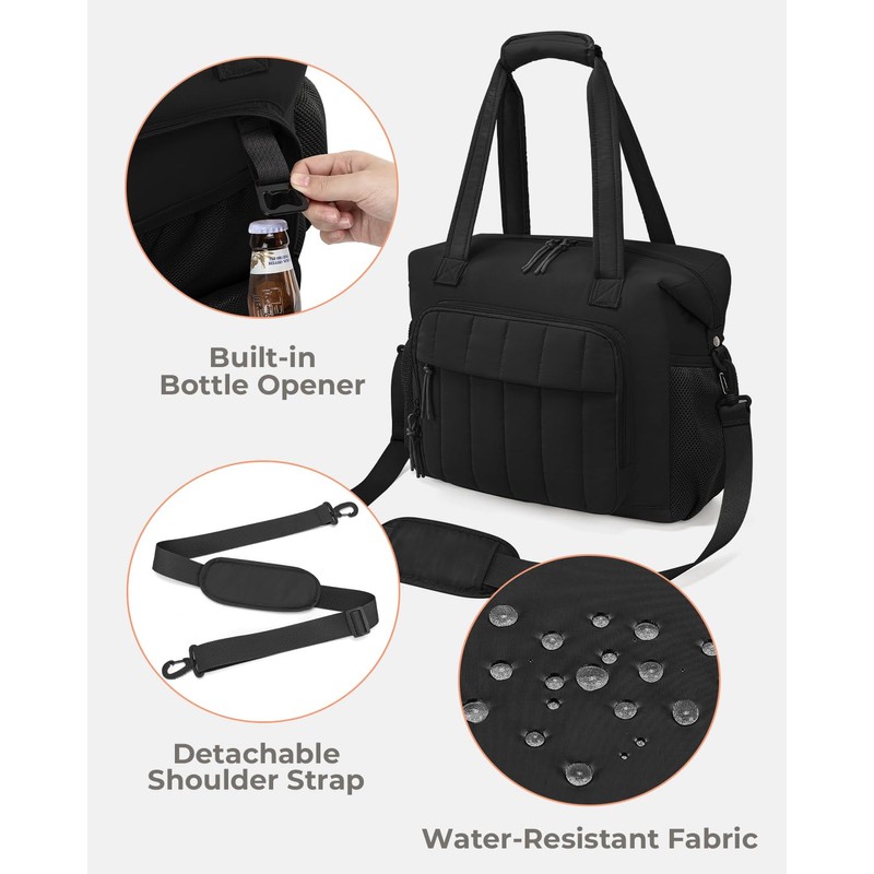 Puffer Cooler Bag 35 Cans Insulated Soft Cooler for Women
