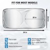 PLASTIFIC Universal Foldable Silver Car Windshield UV Visor Cover Front