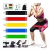 CB Kit 5 Bandas Ligas Resistencia Piernas Ejercicio Yoga Glúteo