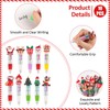 Deepton Christmas Multi Coloured Pens 4 in 1, Retractable Ballpoint