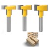 APlus 3-Piece 8 mm T-Track Router with T-Nut Router Bits