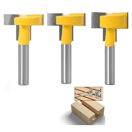 APlus 3-Piece 8 mm T-Track Router with T-Nut Router Bits Set, Groove Cutter, Milling Cutter for Router