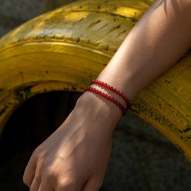 Landorilo 4 mm Stretch Bracelet Made of Real Natural Stone Beads, Healing Stone Bracelet, Yoga Bracelet for Women, Men, Lucky Bracelet, Friendship Bracelet, Replacement Beads Included, Stone, Agate
