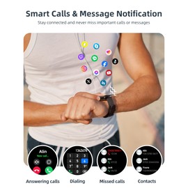 Parsonver Fitness Tracker Answer/Make Calls, 1.57" Fitness Watch with 24/7 Heart Rate, Sleep Tracker, IP68 Smartwatch for Men Women with 110+ Sports, Step Counter, Calories, Activity Trakcer, Black