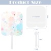 Framendino, 15 Pack Sublimation Fan Blanks Plastic Handheld Fans Double