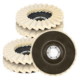 Wool Felt Flap Disc 4.5 Inch – 5 Pack Polishing Wheel for Angle Grinder, Heavy-Duty Buffing Pad for Metal, Stone, Marble, Furniture, Car Wax & Surface Finishing