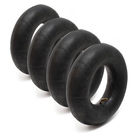 Wiltec 4 x Standard Inner Tube for Tyres Size 3.50-4, up to 100 kg Load Capacity, with Angled Valve TR87 for Wheelbarrows, Sack Trucks and E-Scooter