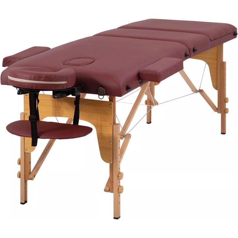 BestMassage Massage Table Massage Bed 3 Fold Portable Massage Table