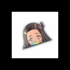 Mini Nezuko Holographic Anime Peeker / Laptop Decal / Sticker