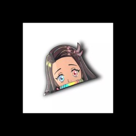 Mini Nezuko Holographic Anime Peeker / Laptop Decal / Sticker