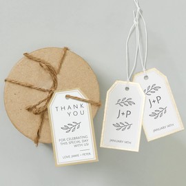 Avery Tags with Metallic Gold Borders and Strings, 2" x 3.5", 40 Total, Laser/Inkjet Printable Tags (3326)