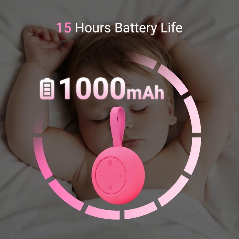 Portable Baby Sound Machine [White Noise for Babies Kids Adults][Timer