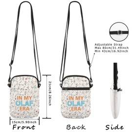 WCGXKO Olaf Lover Gift In My Olaf Era Crossbody Bag Snow Movie Merch Gift Funny Snowman Gift (Olaf Cr CA)