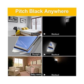 Nvanvmm Portable Blackout Blinds Easy Install Easy to Use 145 X 200cm Blackout Material Temporary Blackout Curtain Easy to Stick on Window for Bedroom