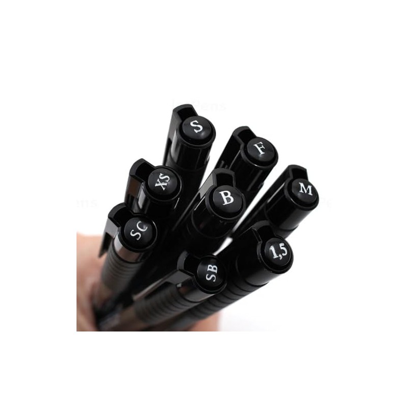 Faber-Castell PITT Artist Pen - Felt-Tip Pens (Black, 8 Pieces)