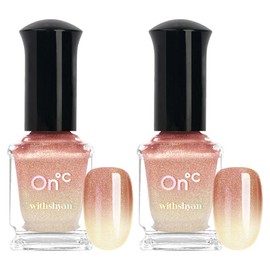 With Shan Temperature Change Nail Polish, 04 degree sunlight temperature, 9ml, 2 pcs / 위드샨 온도 변화 매니큐어, 04도햇살의온도, 9ml, 2개