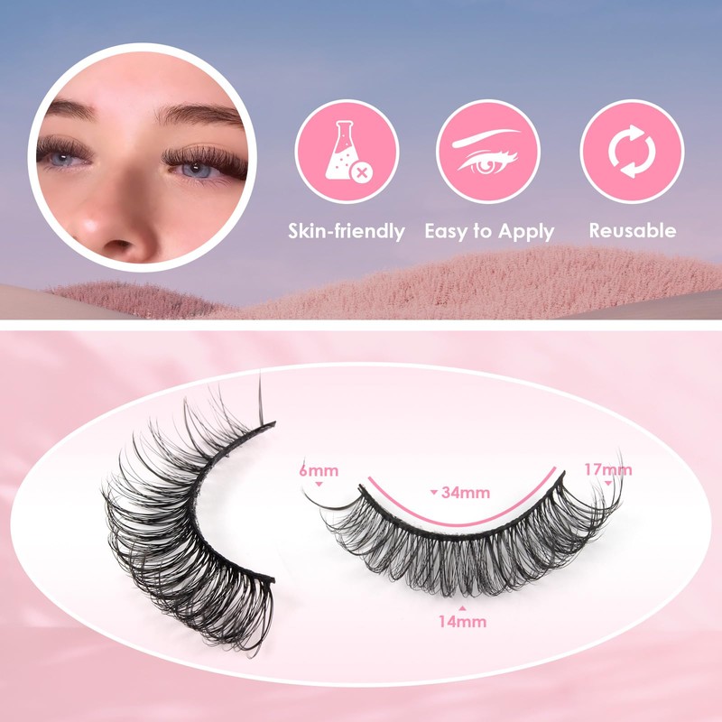 Glowing Win False Eyelashes Russian Strip Lashes Natural Look 3D