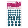 Papermania Shimmer Dome Stickers - Teal - 36 Pieces One