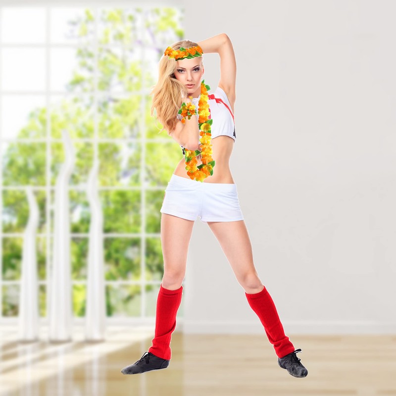 duoyif Hawaiian Necklaces, Hawaiian Flower Chain, Flower Chain, Hair Band,